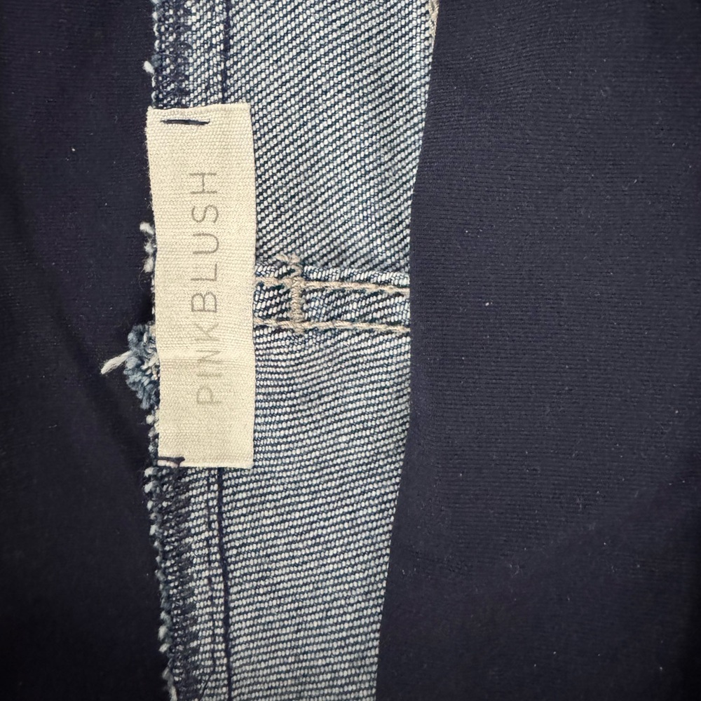 Women's KanCan for Pink Blush Maternity Jeans Distressed Frayed - Picture 6 of 7